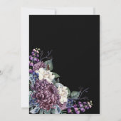 ダークエスティ結婚ゴシックの花束 招待状 (裏面)