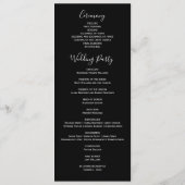 ダークエステティックフローラレッド&ブラック結婚式 プログラム (裏面)