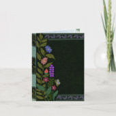 ダークエステティック エレガント ヴィンテージ ボタニカル フラワーリング 招待状 (正面)