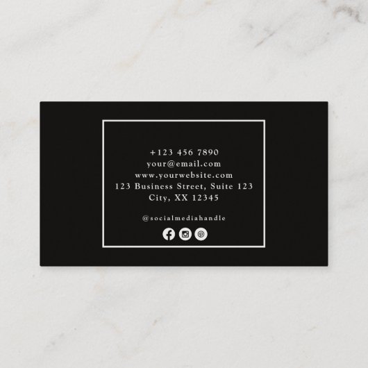 ダークエステモダンティックのソーシャルメディアマネージャー、写真 名刺 (裏面)