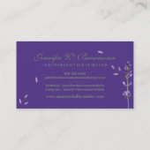 ダークエッセンシャル油ラベンダーパープル 名刺 (裏面)