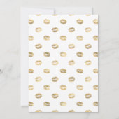 ダークエメラルドと金ゴールドフローラカップルのシャワー 招待状 (裏面)