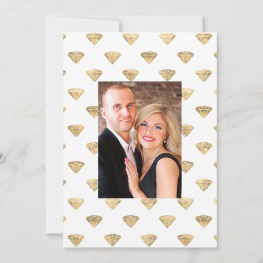 ダークエメラルドと金ゴールドフローラ結婚式の日付を保存 セーブザデート (裏面)