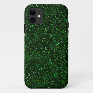 ダークエメラルドグリーングリッター iPhone 11 ケース
