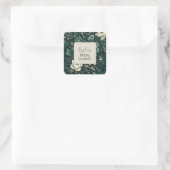 ダークエメラルドグリーンフローラ スクエアシール (バッグ)