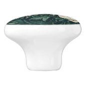 ダークエメラルドグリーンフローラ セラミックノブ (側面)