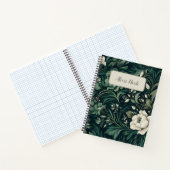 ダークエメラルドグリーンフローラ ノートブック (内部)