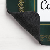 ダークエメラルドグリーンヴィンテージマウスパッド マウスパッド (コーナー)