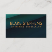 ダークエメラルドグリーン企業のグラディエントのミニマル 名刺 (正面)