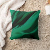 ダークエメラルドグリーン抽象芸術 クッション (ブランケット)