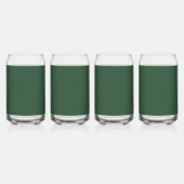 ダークエメラルドグリーン無地のカラー ガラス缶 (左)