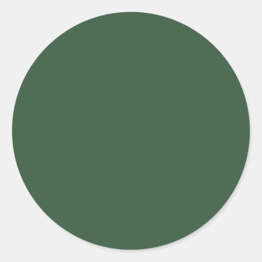ダークエメラルドグリーン無地のカラー ラウンドシール (正面)