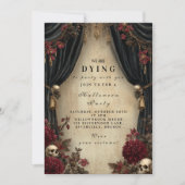 ダークエレガンススカル&ドレープハロウィーン 招待状 (正面)