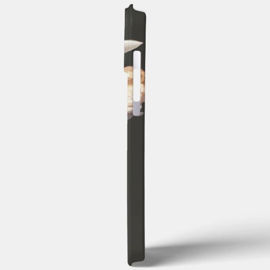 ダークエレガンスフローラパーソナライズされたモノグラム Case-Mate iPhoneケース (裏面 / 左)