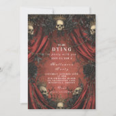 ダークエレガンスレッドカーテンハロウィーンギャザリング 招待状 (正面)