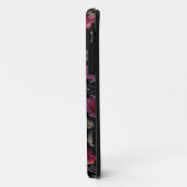 ダークエレガンス：黒と紫のフローラルパターン Case-Mate iPhoneケース (裏面/左)