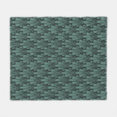 ダークエレガントアートデコ抽象芸術ジオメトリック要素 フリースブランケット (正面(横))