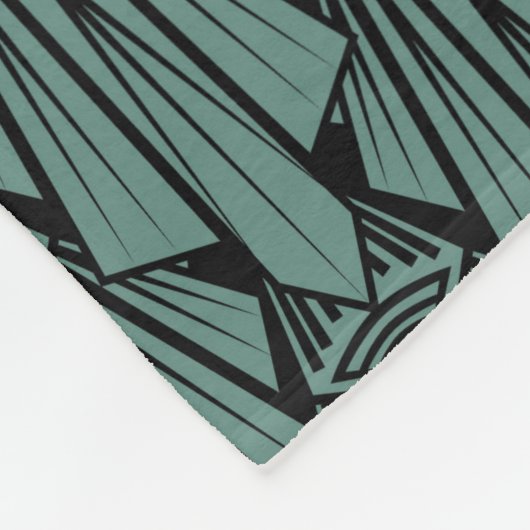 ダークエレガントアートデコ抽象芸術ジオメトリック要素 フリースブランケット (角)