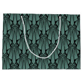 ダークエレガントアートデコ抽象芸術ジオメトリック要素 ラージペーパーバッグ (裏面)