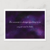 ダークエレガントウォーター色星雲デザイン ポストカード (正面)