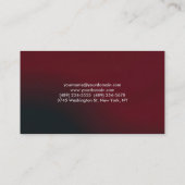 ダークエレガントグスタイリッシュ・グレー赤アートワークプロフェッショナル 名刺 (裏面)