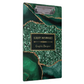 ダークエレガントグリーンと金ゴールドグリッター海ゲート クリップボード (右)