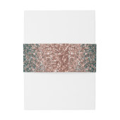 ダークエレガントグリーンバラ金ゴールド結婚ズ 招待状ベリーバンド (裏面例)