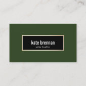 ダークエレガントグリーンプロフェッショナル 名刺 (正面)
