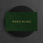 ダークエレガントグリーンレザープロフェッショナルクラス 名刺