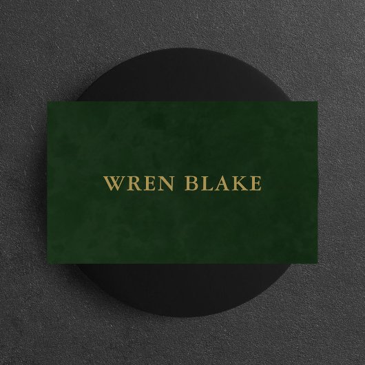 ダークエレガントグリーンレザープロフェッショナルクラス 名刺