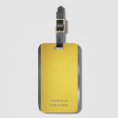 ダークエレガントグレーと金ゴールドブラシ仕上げ金属ステンレス ラゲッジタグ (正面縦)