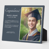 ダークエレガントグレーグラードサイドバイサイドフォトと文字 フォトプラーク (側面)