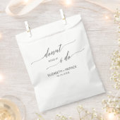 ダークエレガントグレードーナツ結婚式の引き出物バッグ フェイバーバッグ (クリップ留めされた状態)