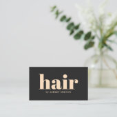 ダークエレガントグレーパステル美容師はっきりした 名刺 (スタンド正面)