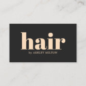 ダークエレガントグレーパステル美容師はっきりした 名刺 (正面)