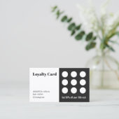 ダークエレガントグレーホワイトサロン ロイヤリティカード (スタンド正面)