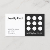 ダークエレガントグレーホワイトサロン ロイヤリティカード (正面)