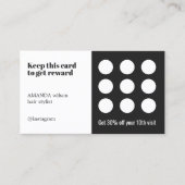 ダークエレガントグレーホワイトサロン ロイヤリティカード (正面)