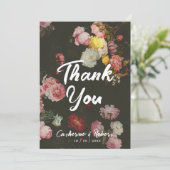 ダークエレガントシックフローラヴィンテージバラ サンキューカード (スタンド正面)