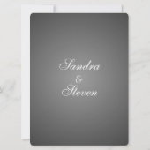 ダークエレガントシルバー結婚式招待状 招待状 (裏面)