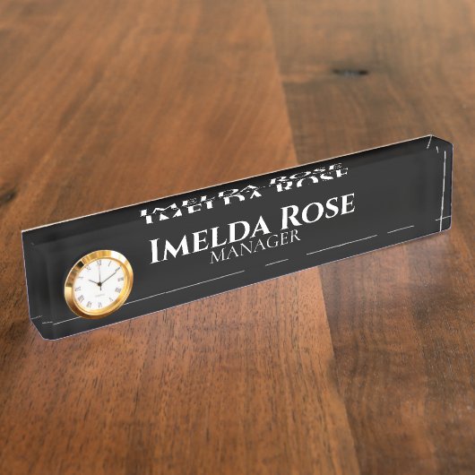 ダークエレガントシンプルマネージャ デスクネームプレート (側面)