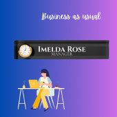 ダークエレガントシンプルマネージャ デスクネームプレート