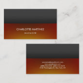 ダークエレガントスタイリッシュオレンジグレープロフェッショナル 名刺 (正面/裏面)