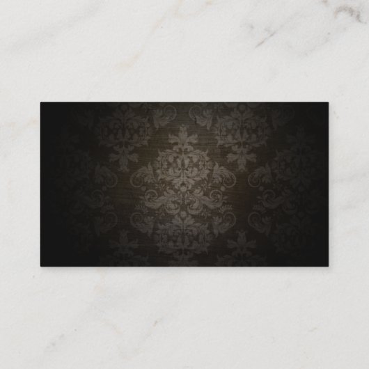 ダークエレガントダマスクアート&アンティークディーラー 名刺 (裏面)