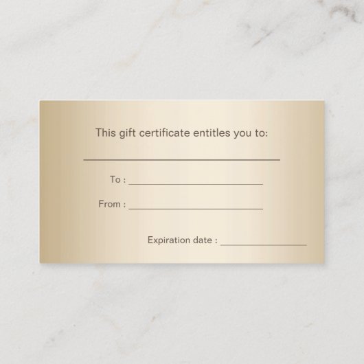 ダークエレガントダマスク美しいサロン商品券 割引カード (裏面)