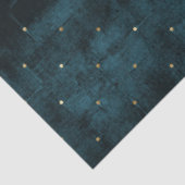 ダークエレガントティール(緑がかった色)ベルベット金ゴールドドットラグジュアリー 薄葉紙 (詳細)