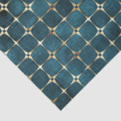 ダークエレガントティール（緑がかった色）ベルベット金ゴールドプレイドラグジュアリー 薄葉紙 (詳細)