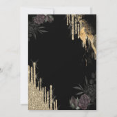 ダークエレガントバラグリッタードリップス退職 招待状 (裏面)