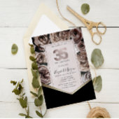 ダークエレガントバラ35誕生日 招待状