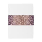 ダークエレガントパープルバラ金ゴールド結婚ズ 招待状ベリーバンド (裏面例)